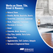 Miracle Sealants product graphic listing compatible surfaces including granite, marble, grout, porcelain, slate, and terra