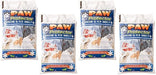 Four bags of Paw Protector Snow & Ice Melt, pet safe and nature friendly, white packaging with winter scene