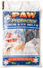 Paw Protector Snow & Ice Melt 20 lb white bag with golden retriever and cat in snowy scene