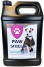 Paw Shield liquid ice melt for snow in black 1-gallon jug with dog in winter coat on label