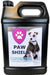 Paw Shield liquid ice melt for snow in black 1-gallon jug with dog in winter coat on label
