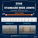 Permeable jointing sand joint width guide – standard wide joints 1/8 inch minimum to 5 inch maximum with permeable base