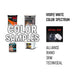Polymeric sand color samples in ivory and white from Alliance, Rhino, SRW, and Techniseal brands with small clear sample jar
