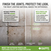 Outdoor porcelain paver joints unfilled vs finished with porcelain jointing sand – clean uniform joints, resists washout