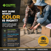 Homeowners lining up polymeric sand sample jars on paver patio – compare sand colors in your own lighting, fast shipping