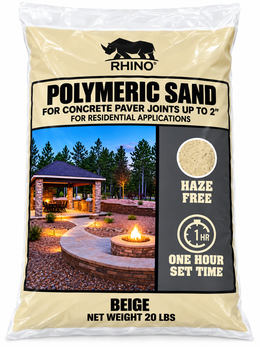 Rhino Power Bond Plus Polymeric Sand, Joints to 2 in, 10 to 50 lb
