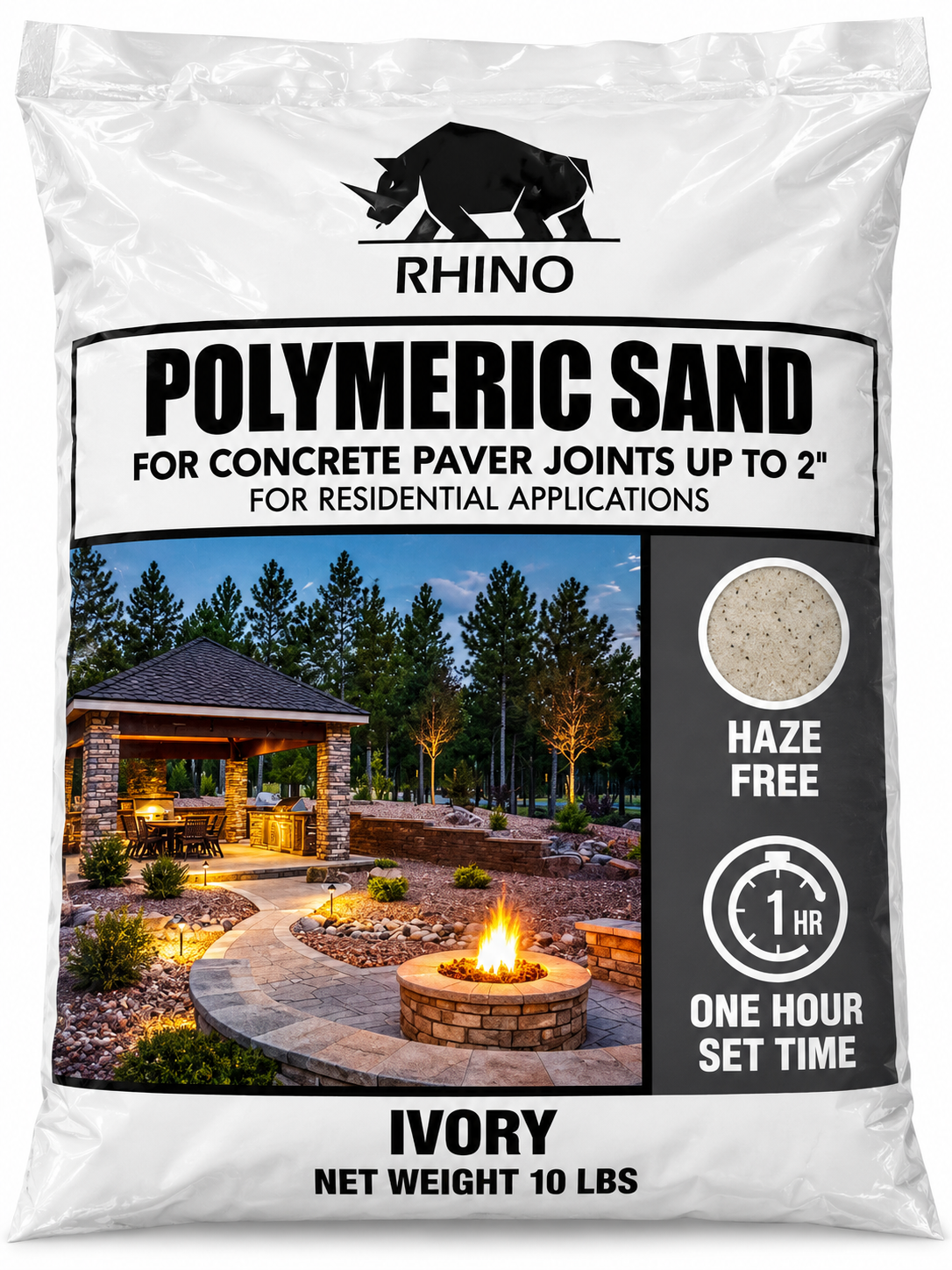 Rhino Power Bond Plus Polymeric Sand, Joints to 2 in, 10 to 50 lb