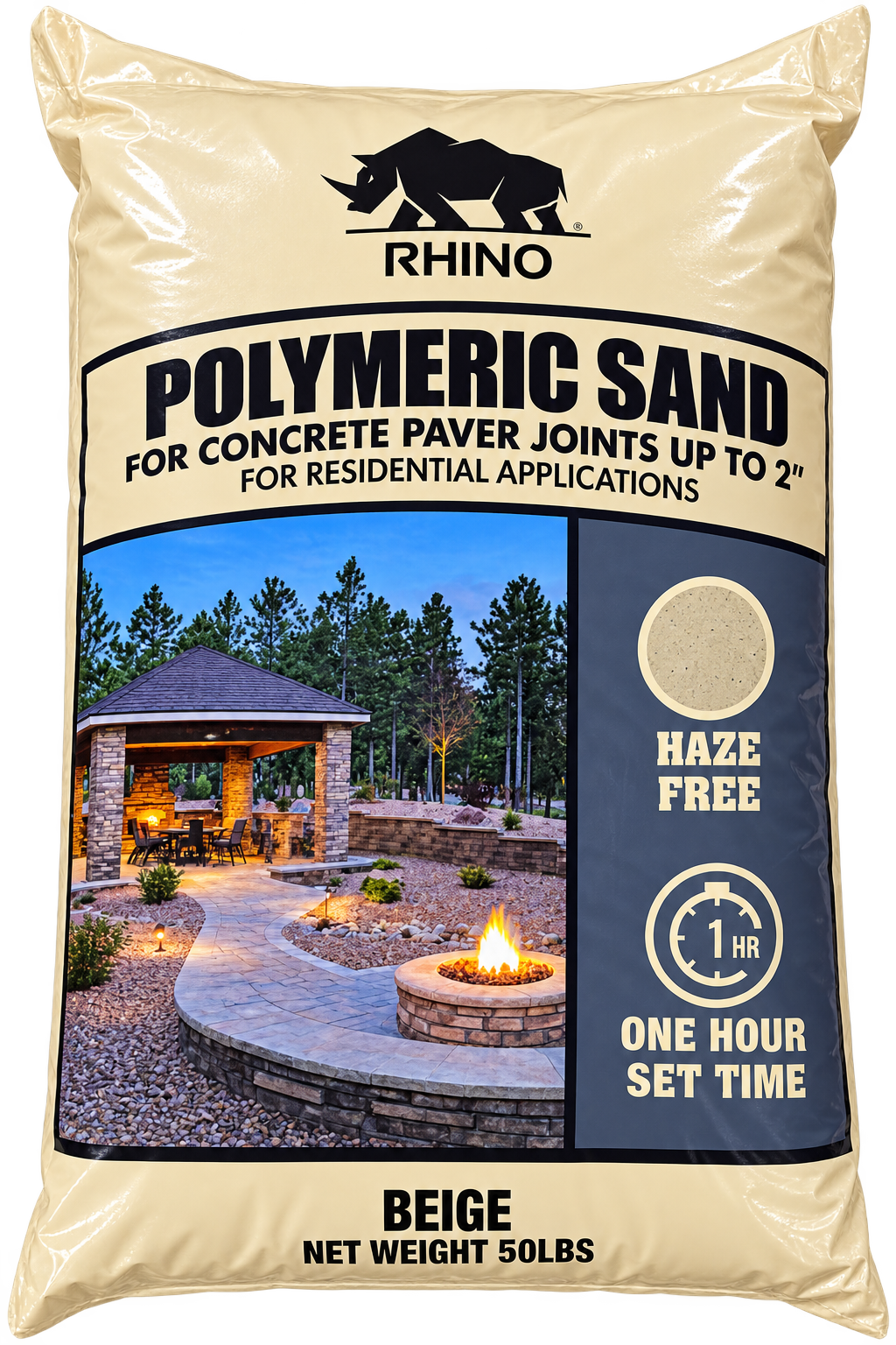 Rhino Power Bond Plus Polymeric Sand, Joints to 2 in, 10 to 50 lb