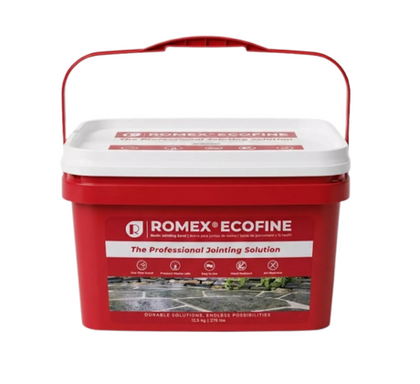 Romex Ecofine resin jointing sand 12.5 kg bucket – professional paver joint compound, weed resistant pressure washer safe