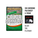 SEK Surebond PolySweep X-Treme polymeric sand color samples in Black, Tan, and Platinum shown with small sample container