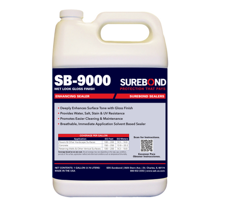 SEK Surebond SB-9000 Wet Look Paver Sealer solvent-based high gloss