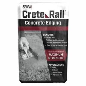SRW Crete Rail Concrete Edging bag, fiber reinforced for maximum strength, for pavers, wetcast, natural stone, porcelain tile