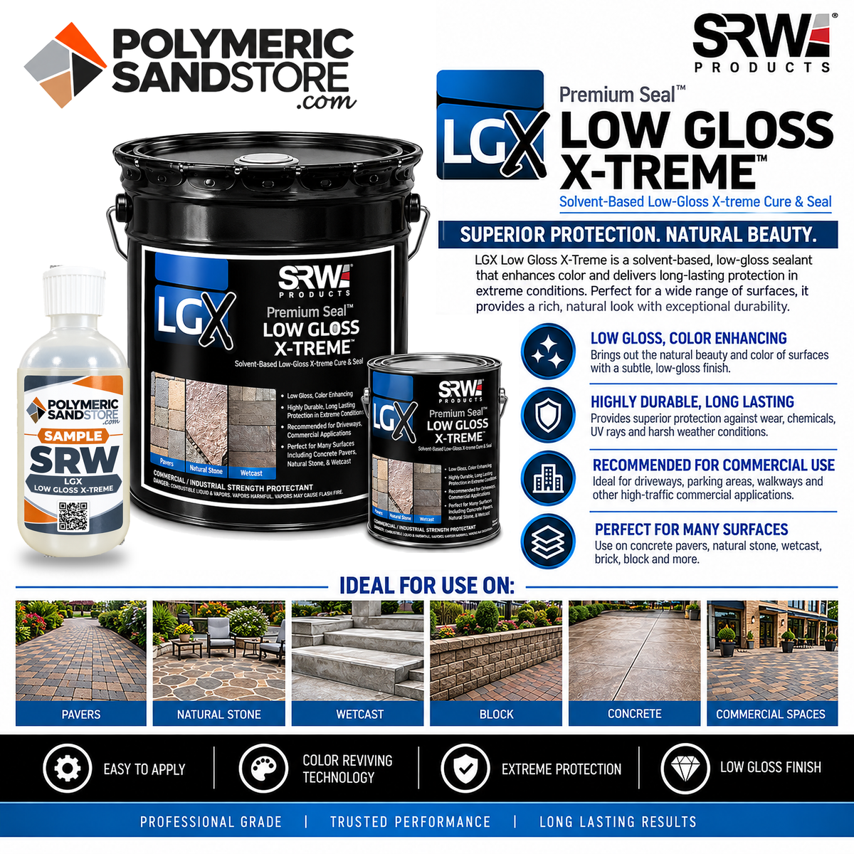 SRW LGX Low Gloss X-Treme Sealer Sample, 8 oz
