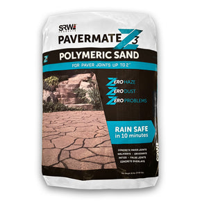SRW Pavermate Z3 polymeric sand 50 lb Black, zero haze zero dust paver joint sand for joints up to 2 inches, rain safe