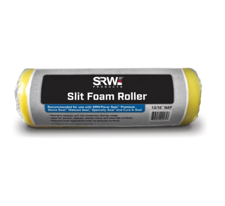 SRW Products Slit Foam Roller 13/16 inch nap for applying paver and concrete sealers
