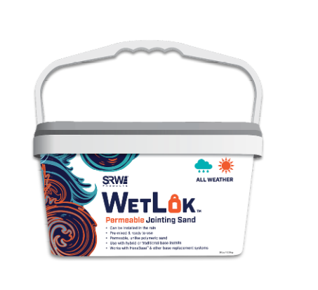 SRW WetLok permeable jointing sand all weather bucket – pre-mixed rain safe install joint sand for pavers, non polymeric