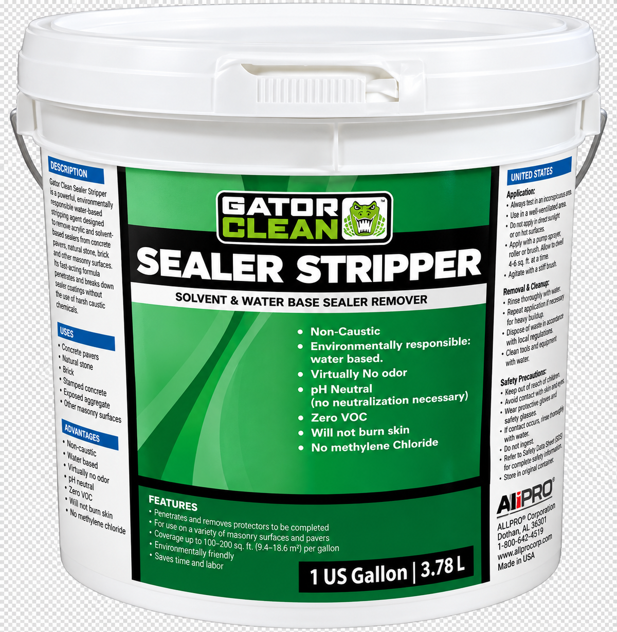 Alliance Gator Sealer Stripper for Concrete Pavers and Natural Stone