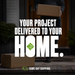 Polymeric sand order arriving on doorstep at dusk – project supplies delivered home with same day shipping