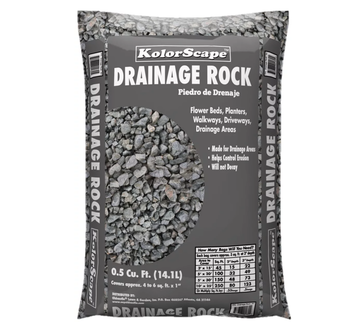 KolorScape Drainage Rock 0.5 Cu Ft Bag