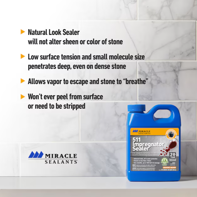 Miracle Sealants 511 Impregnator Clear Natural Stone Sealer and Finish