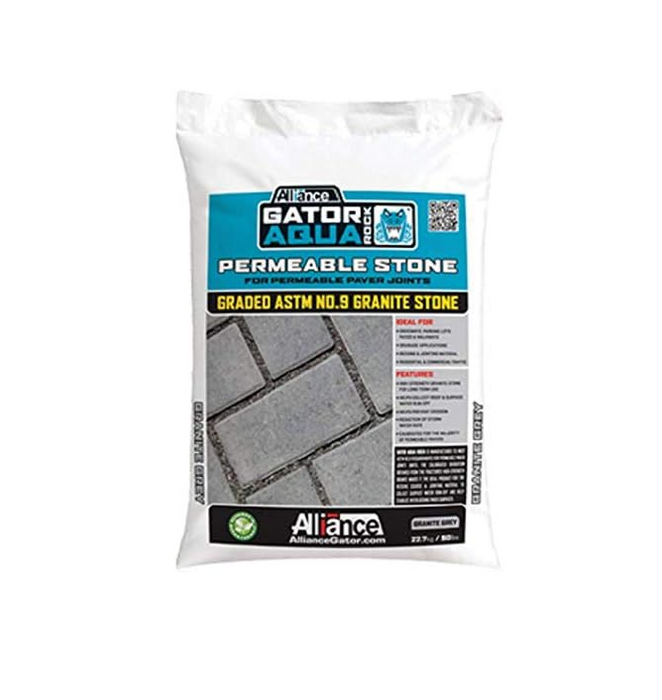 Alliance Gator Aqua Rock Permeable Stone, ASTM No.9 Granite Stone. 50 LB Bag