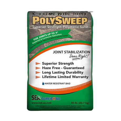 X-Treme wide Joint Sek Surebond Polysweep Polymeric Sand