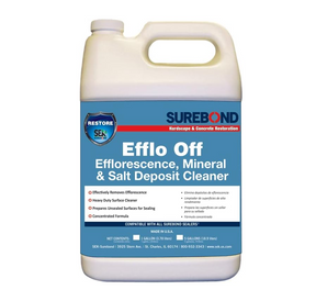Surebond Efflo Off efflorescence mineral and salt deposit cleaner 1-gallon jug for hardscape and concrete