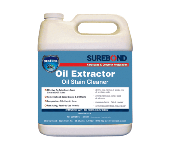 Surebond Oil Extractor 1-quart oil stain cleaner for hardscape and concrete restoration