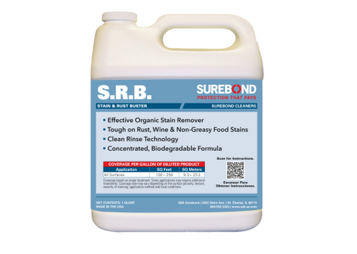 Surebond SRB Stain and Rust Buster organic cleaner concentrate 1-quart jug, removes rust wine food stains