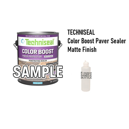 Techniseal Color Boost Paver Sealer Matte Finish penetrating water-based sealer with 8 oz sample bottle