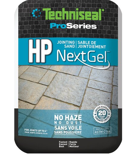 Techniseal HP NextGel ProSeries polymeric jointing sand 50 lb bag, no haze no dust paver joint sand for patio driveway walkway