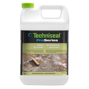 Techniseal ProSeries Paver Restorer 1-gallon white jug with green cap and bilingual label