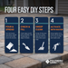 WetLok permeable jointing sand DIY steps – pour and spread, check and fill, sweep clean, water application on pavers