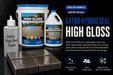 Alliance Gator High Gloss Paver Sealer 8oz sample bottle with real Gator Hybrid Seal water-based bucket and jug, high-gloss finish and joint stabilizer on concrete pavers - Polymeric Sand Store