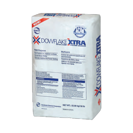 DOWFLAKE Xtra calcium chloride flake ice melt 50 lb bag