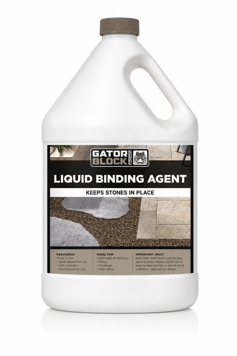 Alliance Gator Block Bond Liquid Binding Agent, 1 gallon water based stone binder for walkways, patios, and pool decks.