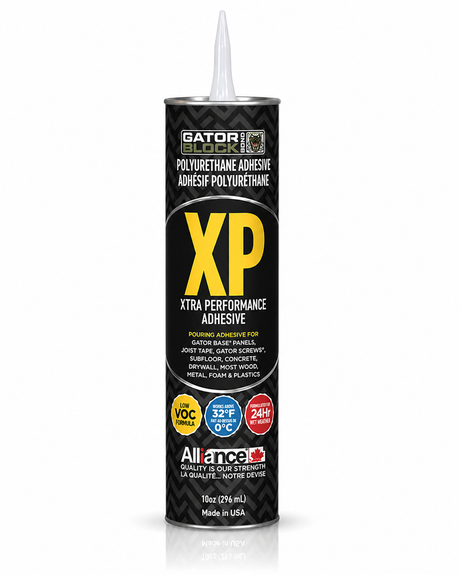 Alliance Gator Block Bond XP polyurethane adhesive, 10 oz tube for Gator Base panels, concrete, wood, metal, and foam.