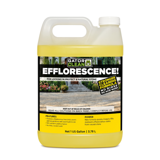 Alliance Gator Clean Efflorescence Remover, 1 gallon no rinse no acid wash cleaner for pavers, brick, and natural stone.