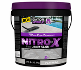 Alliance Gator Nitro X fine joint polymeric sand in platinum, 27.5 lb pail for paver and natural stone joints up to 1 inch.