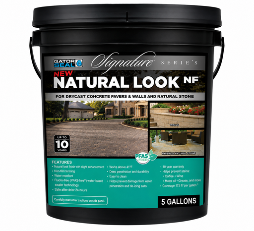 Alliance Gator Seal Signature Series Natural Look sealer, 5 gallon penetrating sealer for pavers, walkways, natural stone.
