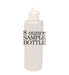 8 ounce paver sealer sample bottle, plain white plastic squeeze bottle labelled 8 ounce sample bottle used for Polymeric Sand Store sealer samples