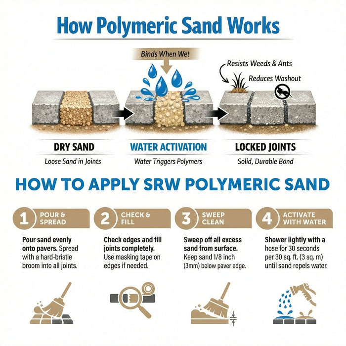 X-Treme Polymeric Sand, Joint up to 6 Inches. 50-Pound Bag SRW wide joint