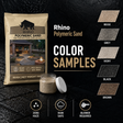 Rhino Polymeric Sand color samples: all 5 shades Beige, Grey, Ivory, Black, and Brown sample kit by Polymeric Sand Store