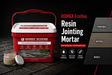 ROMEX ECOFINE resin jointing sand color sample kit with all 3 colors, Stone Grey, Neutral, and Basalt, shown with 2 oz sample jar and 27.5 lb bucket
