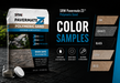 All 5 SRW Pavermate Z3 polymeric sand color samples — Tan, Granite, Black, Ivory, and Beige — kit by Polymeric Sand Store