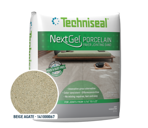 Techniseal NextGel polymeric jointing sand for porcelain pavers, Beige Agate