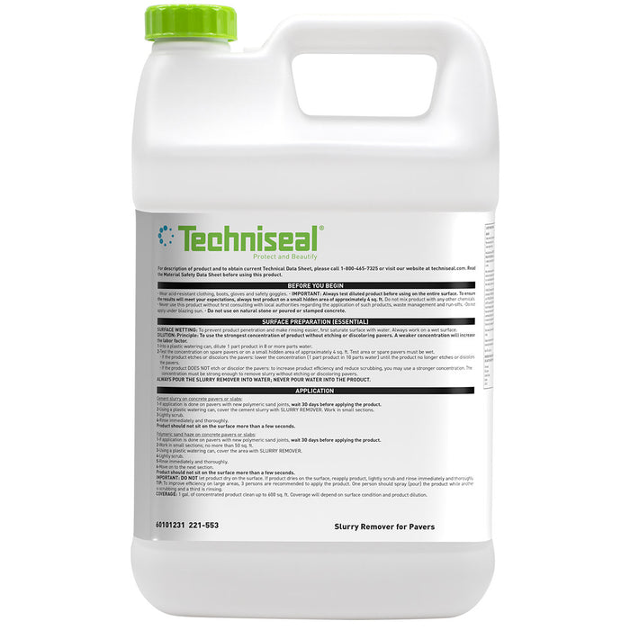 Techniseal slurry and cement stain remover for pavers